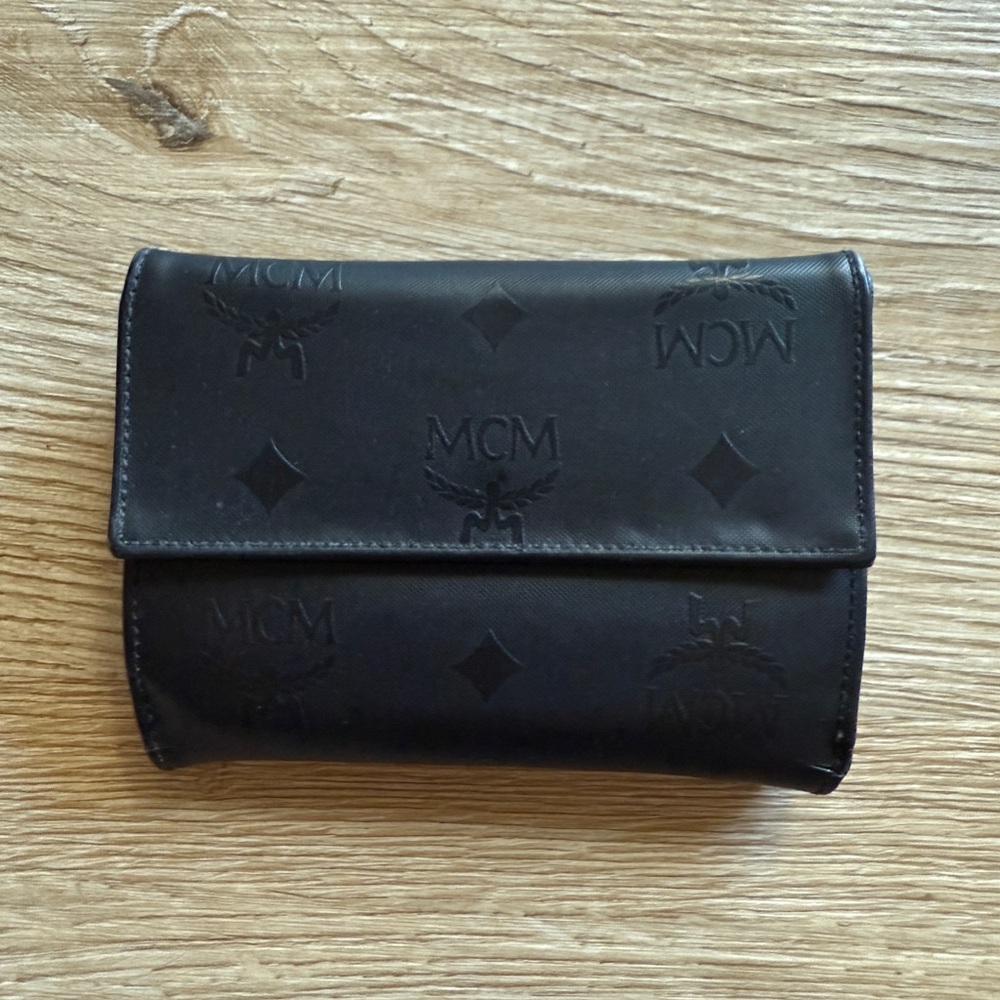 MCM Monogram Trifold  Canvas Wallet